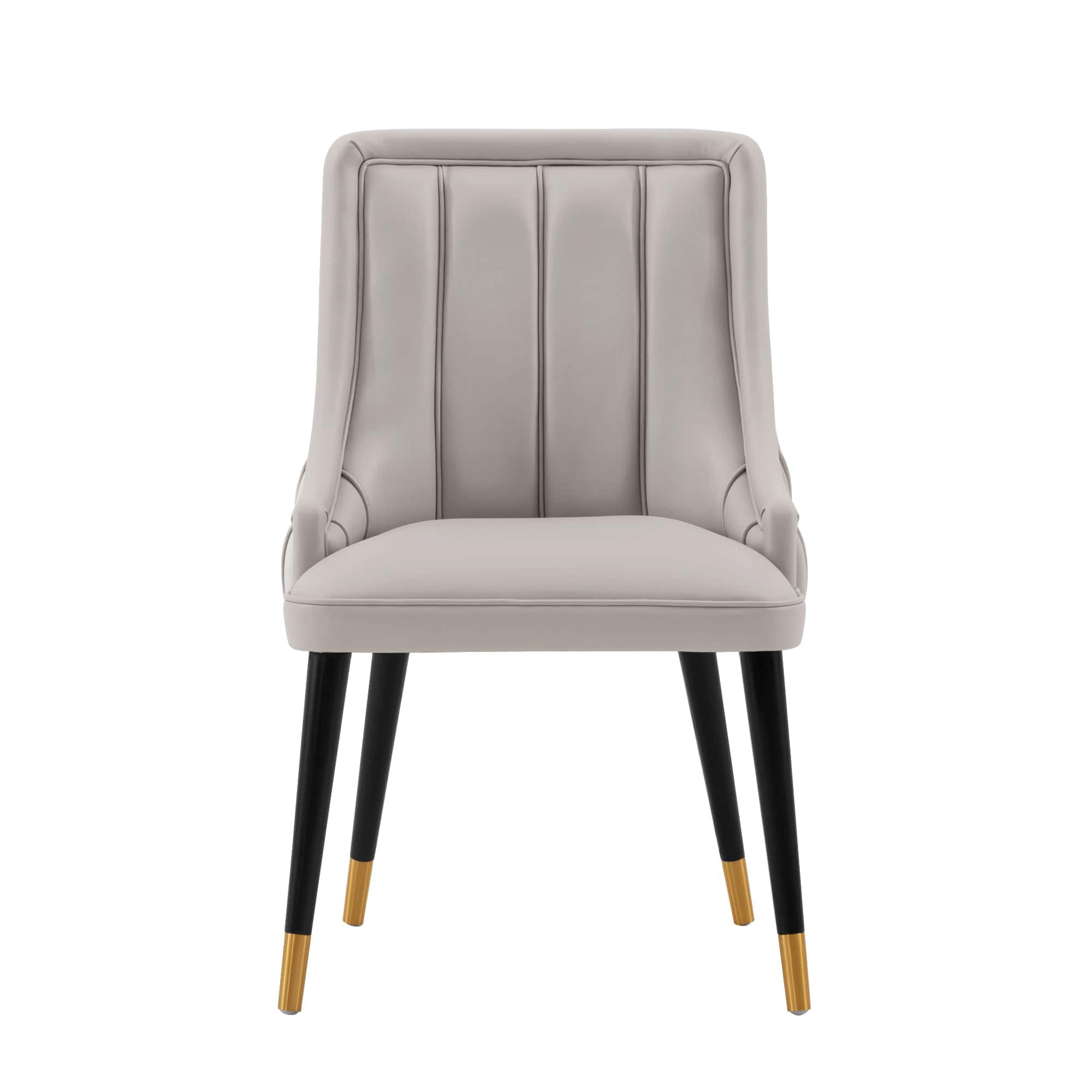 Manhattan Comfort - Eda Modern Wood Upholstered Dining Chair - Light Gray