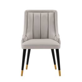 Manhattan Comfort - Eda Modern Wood Upholstered Dining Chair - Light Gray