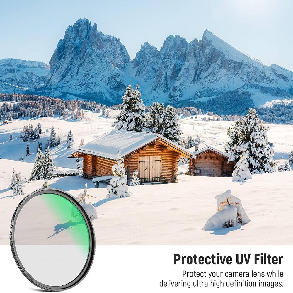 Schertz - 77mm MC UV Protection Filter – 24-Layer Multi-Coated Nano Glass, HD Optical, Water & Scratch Resistant, Ultra-Slim Alumi