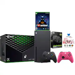 Xbox Series X 1TB Disc Console with Extra Controller, Charge Dock and MightySkins Code Bundle