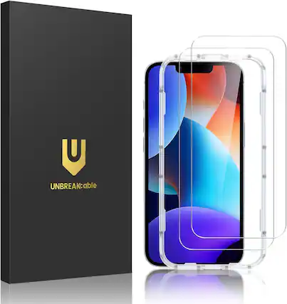 Front. UNBREAKcable - 2-Pack Screen Protector Tempered Glass for iPhone 17e - Clear.