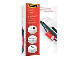 Fellowes - Thermal Laminating Pouches, Business Card, 5 Mil, 100/Pack (52031) - Clear