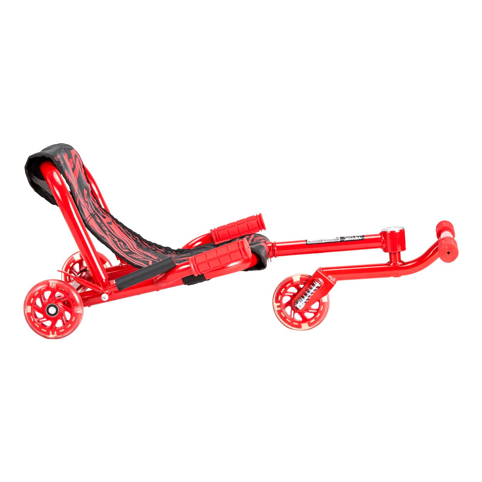Alt View 5. VEVOR - Ride on Scooter, Load Capacity of 198 lbs, Swing Side-to-Side for Amazing Ride Powered by Zig-Zag Motion - Red.