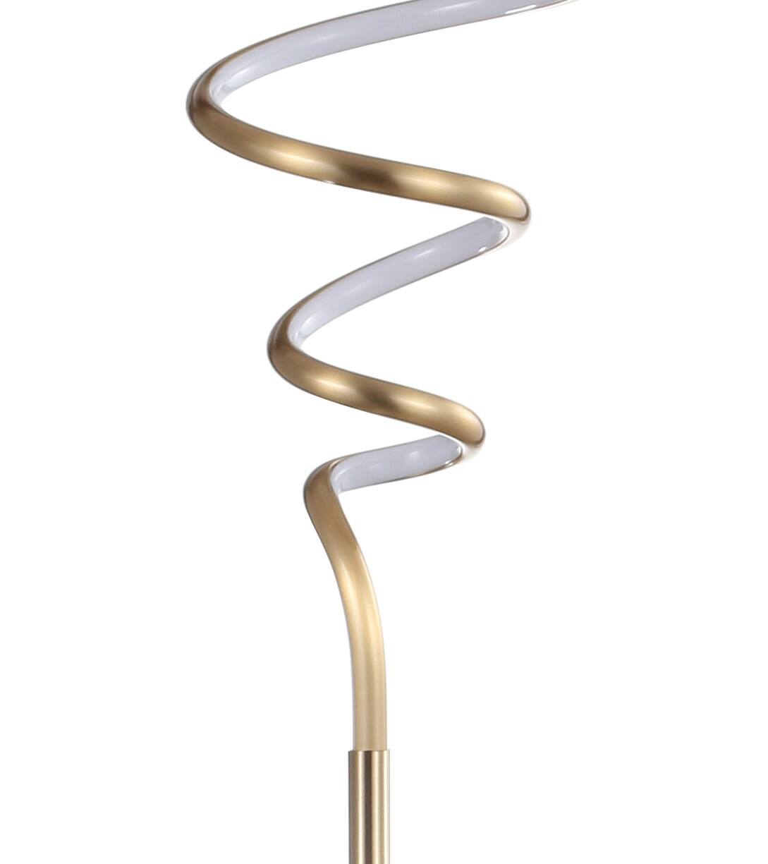 Alt View 4. Jonathan Y - Scribble 60.5" Modern Dimmable Metal Integrated LED Floor Lamp, Gold - Gold.