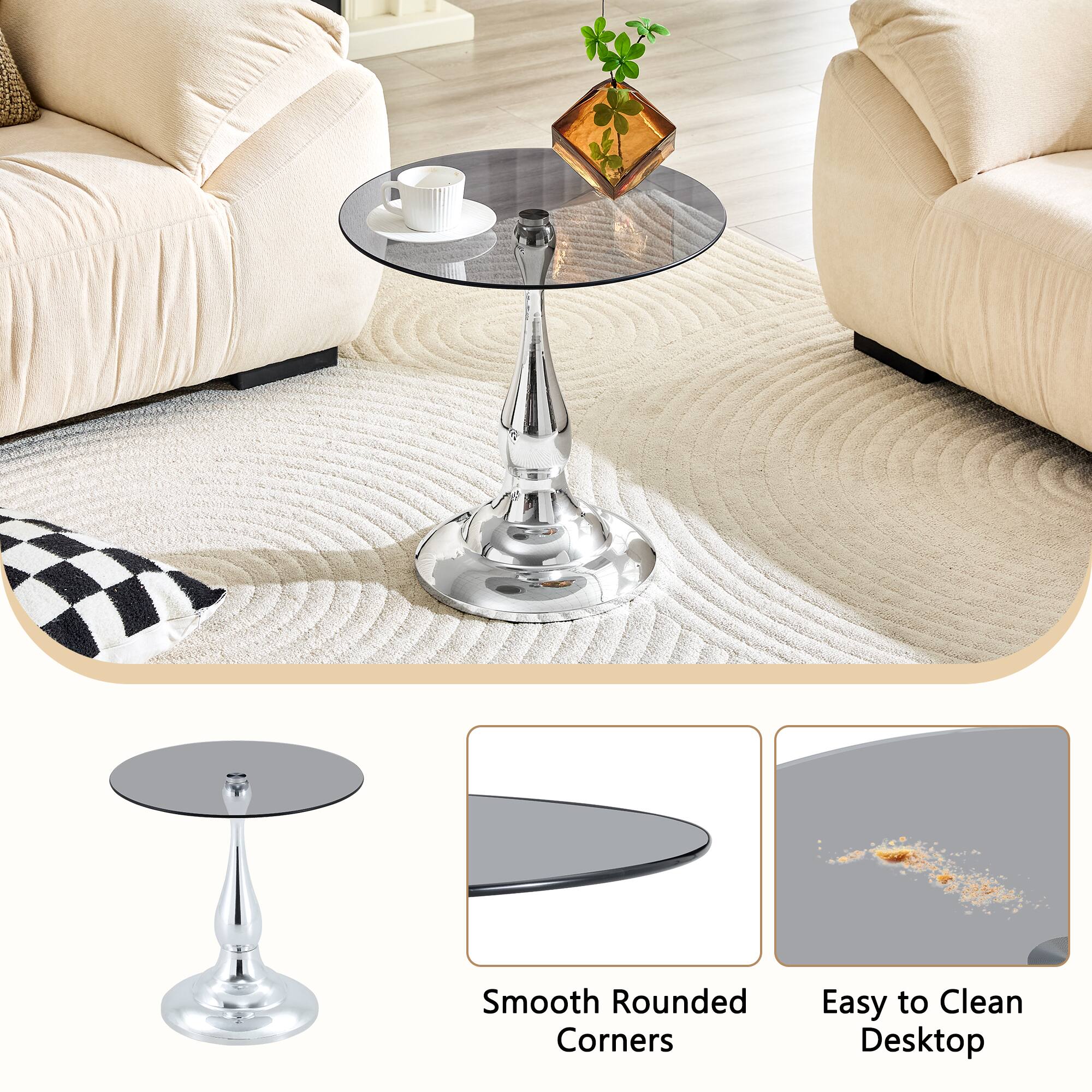 Smooth Rounded Corners Easy to Clean Desktop