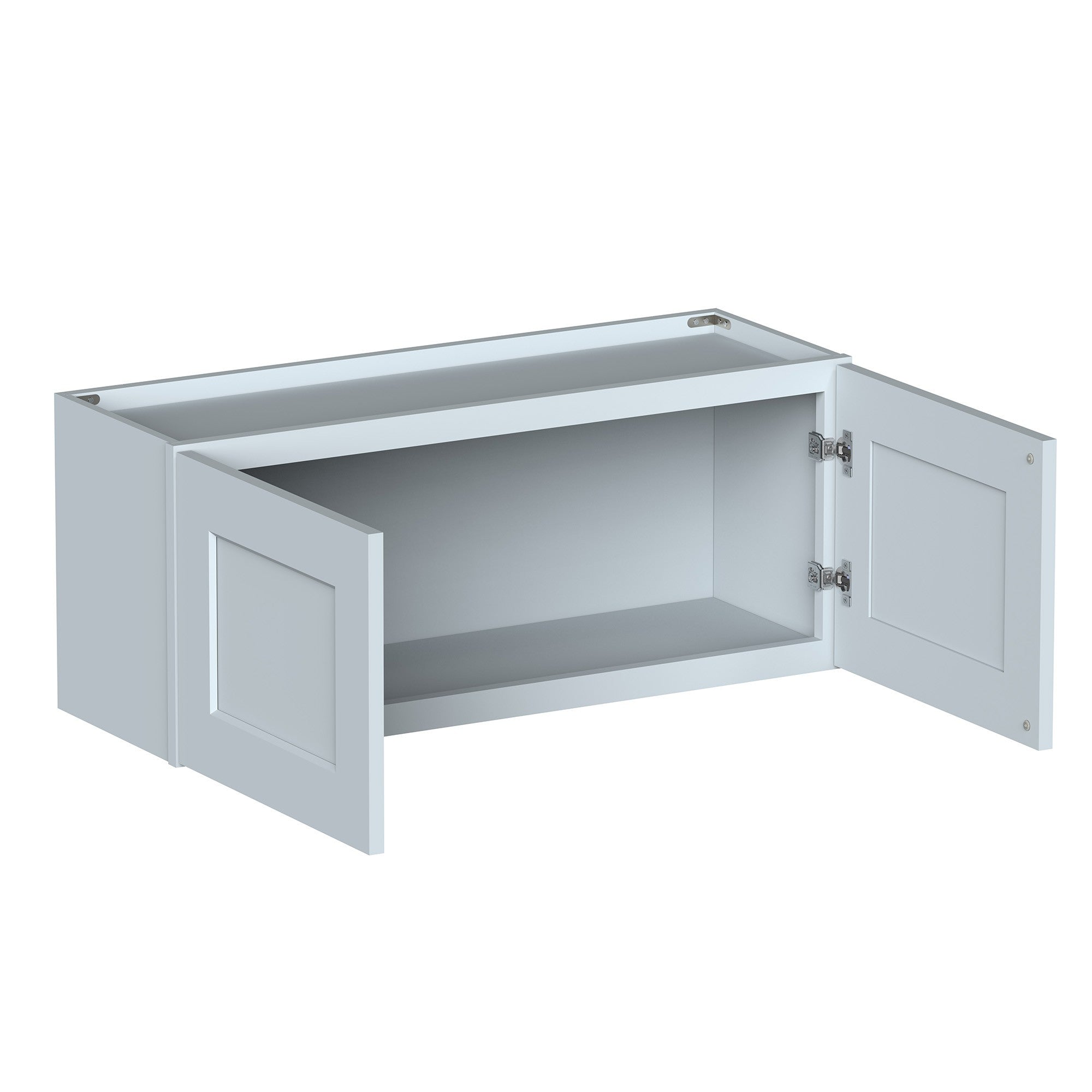 Alt View 2. Boyel Living - 36in.W x12in.D x15in.H Dove Gray WALL CABINET Fully assembled Cabinet With Two HDF Doors - Gray.