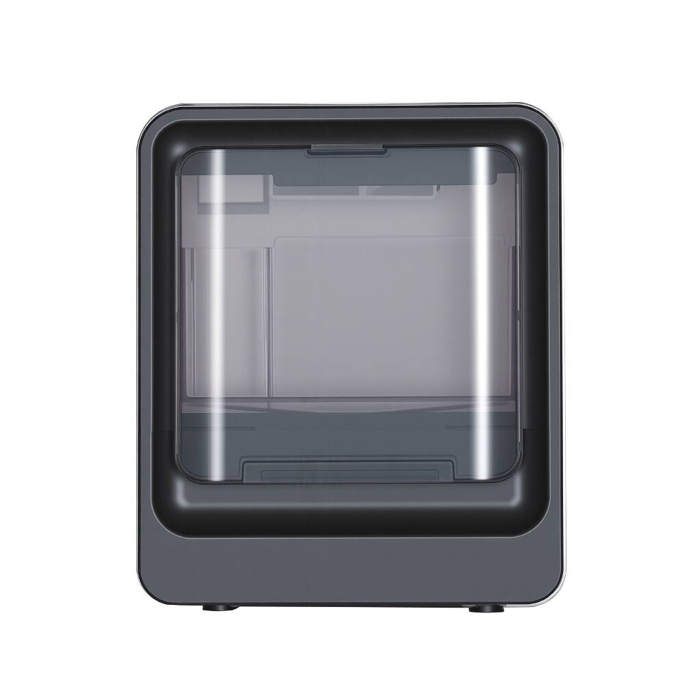 Alt View 6. Loheer - Loheer Countertop Nugget Ice Maker 33 lbs Daily Self Cleaning Portable Machine with Scoop for Home Kitchen Bar - Silver.