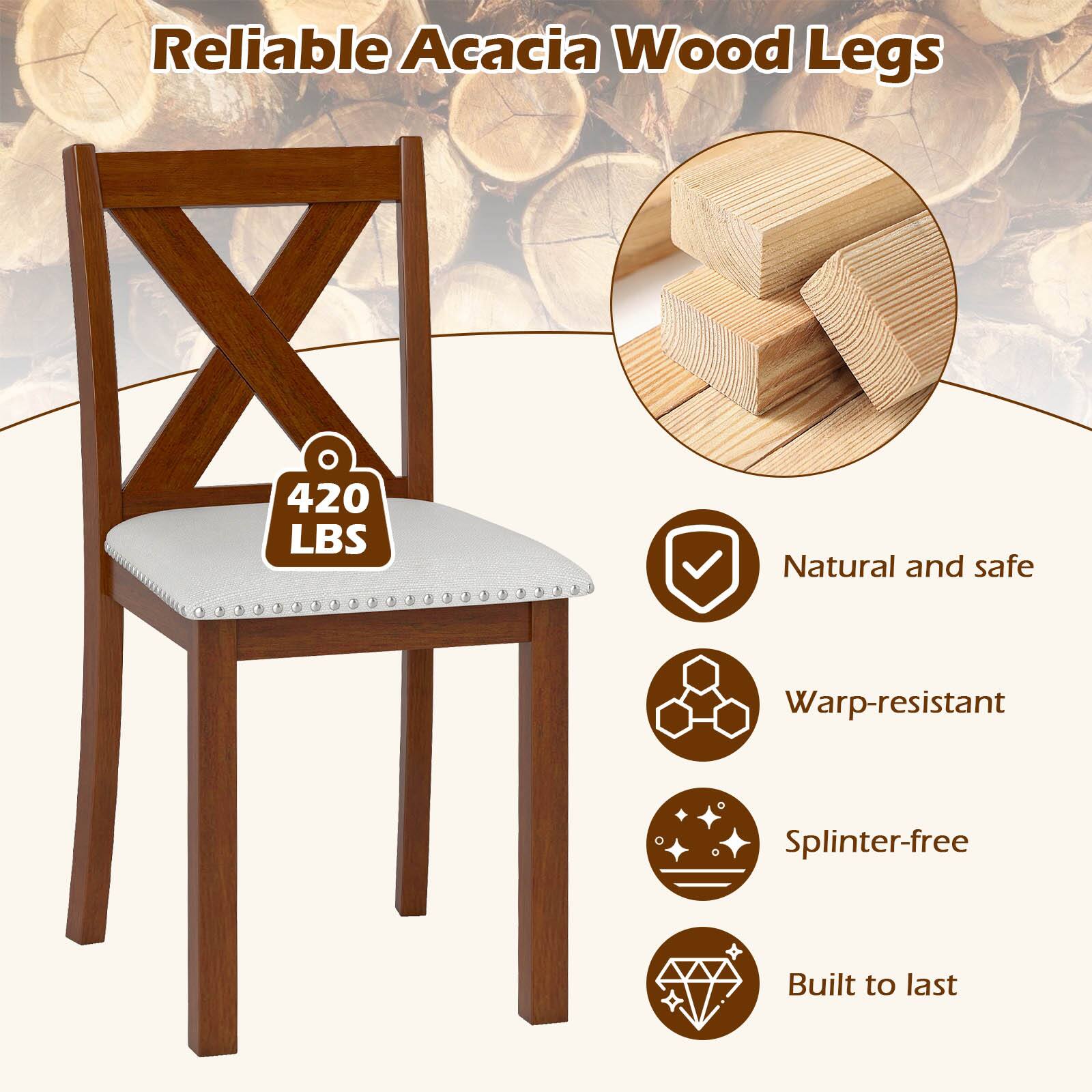 Reliable Acacia Wood Legs

- 420 LBS
- Natural and safe
- Warp-resistant
- Splinter-free
- Built to last