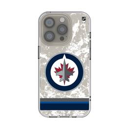 Keyscaper - NHL - Winnipeg Jets iPhone Stripe Clear Ice Case - 13 Pro Max - Multicolor