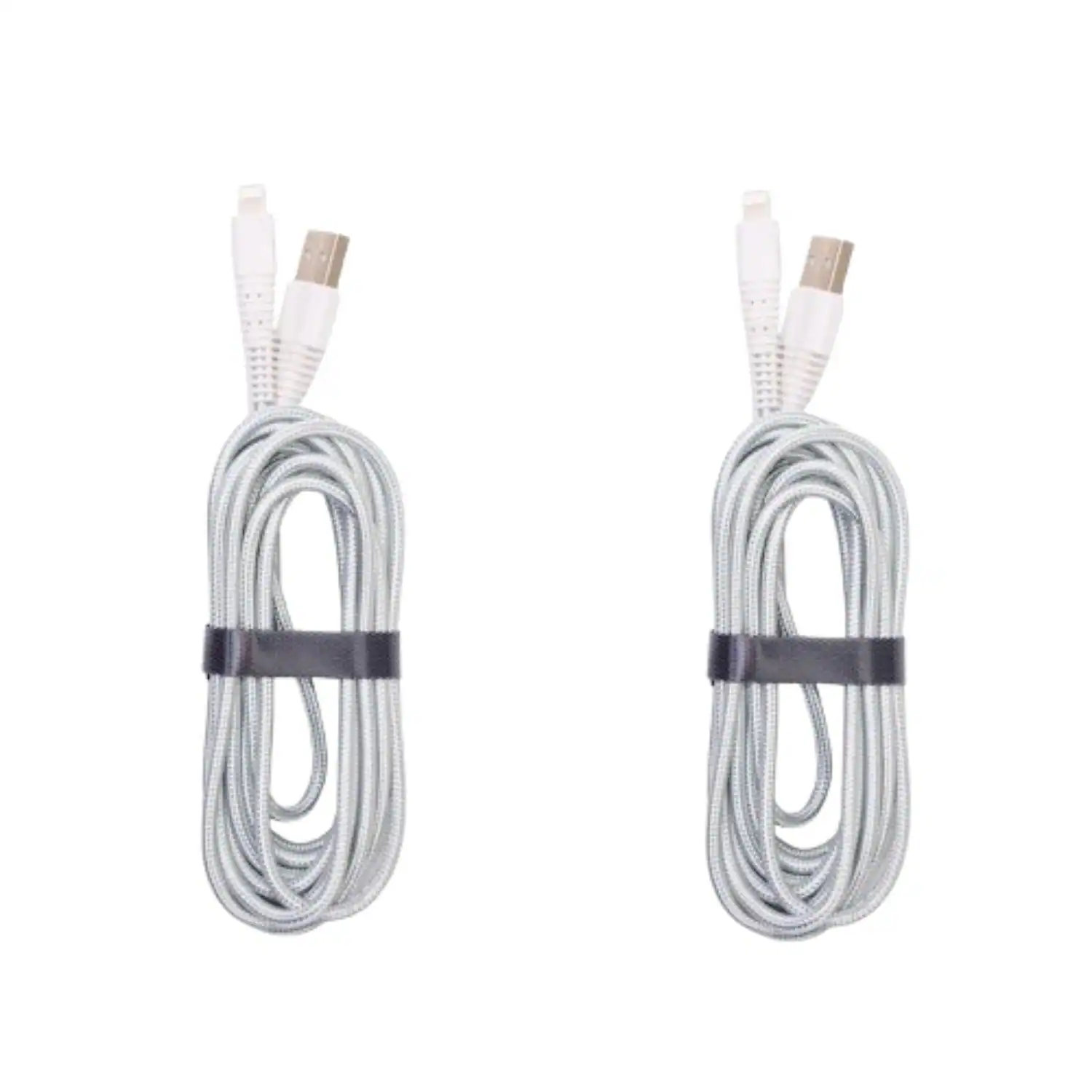 Stock Preferred - 2x 10ft Nylon Braided Lightning Cable for iPhone 14/13/12/11/X/Pro Max – Fast Charging & Data Sync