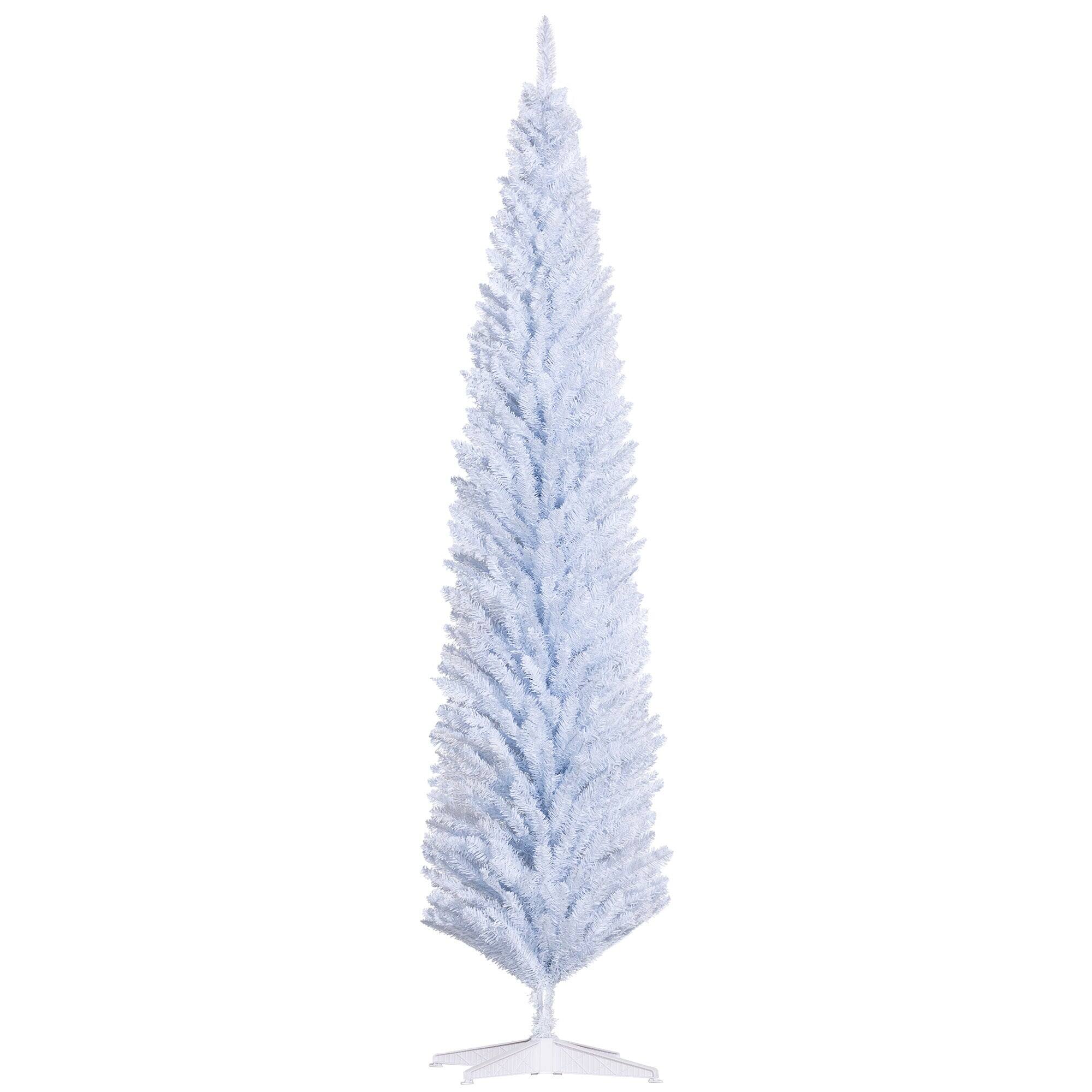 Alt View 5. Hivvago - 8 ft Artificial Pencil Christmas Tree - White.