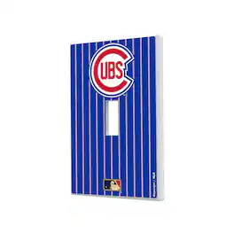 Keyscaper - Chicago Cubs 1948-1956 Cooperstown Pinstripe Single Toggle Light Switch Plate - Multicolor