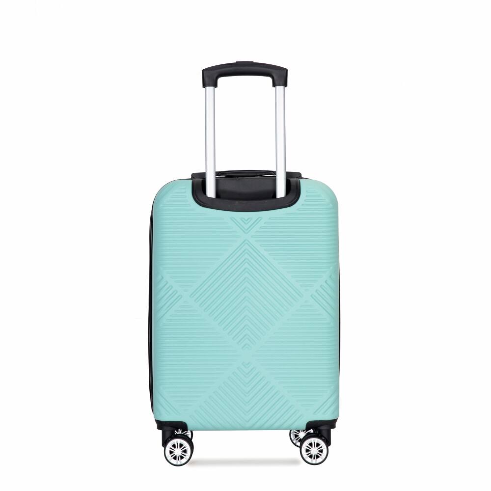 Alt View 3. Ropilly - Ropilly 4 Piece Luggage Set Light Blue Hard Shell Suitcase with 14 Inch Makeup Box - Light Blue.