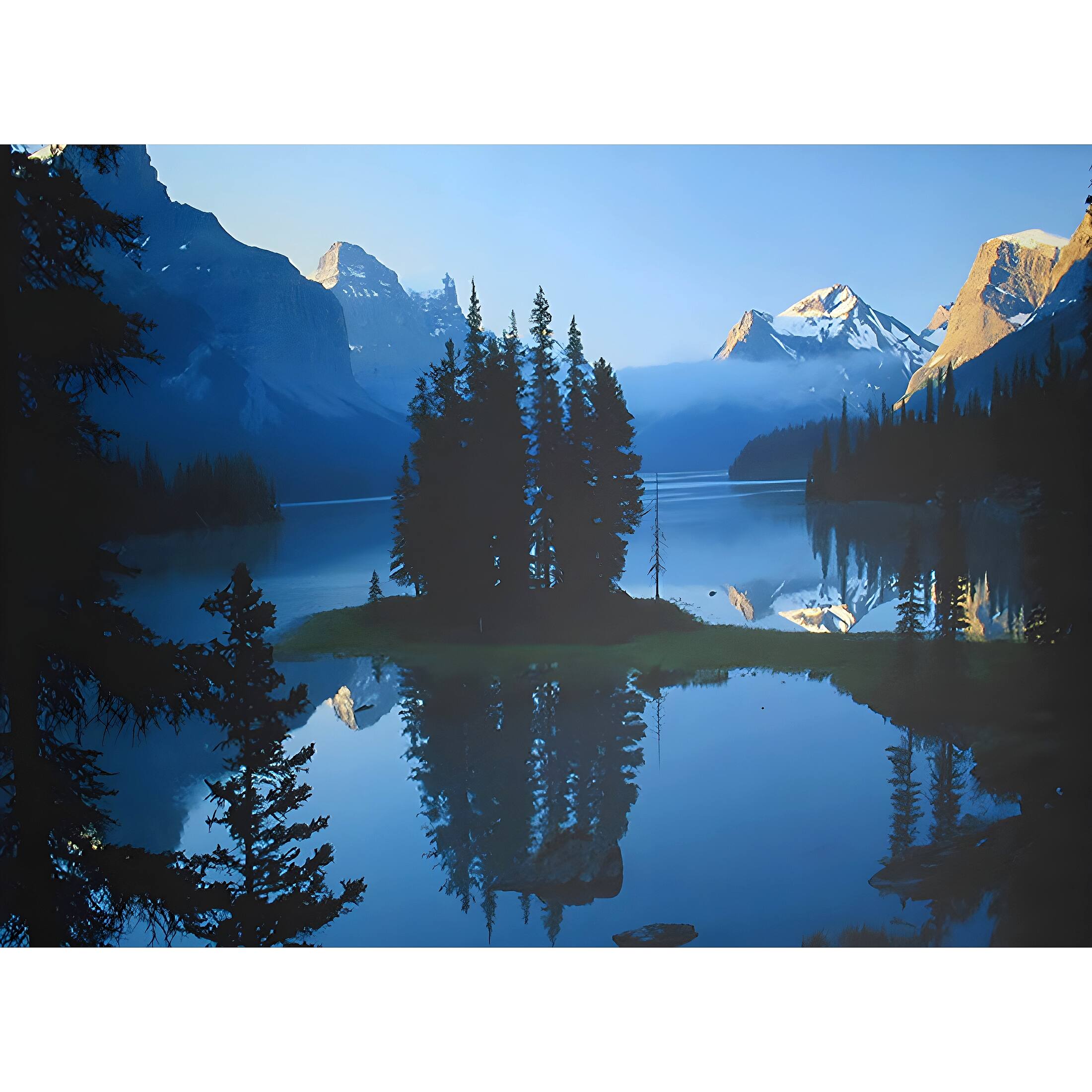 Alt View 2. National Geographic - National Geographic Matted Print - Maligne Lake - 16 x 20 Inches - Multicolored.