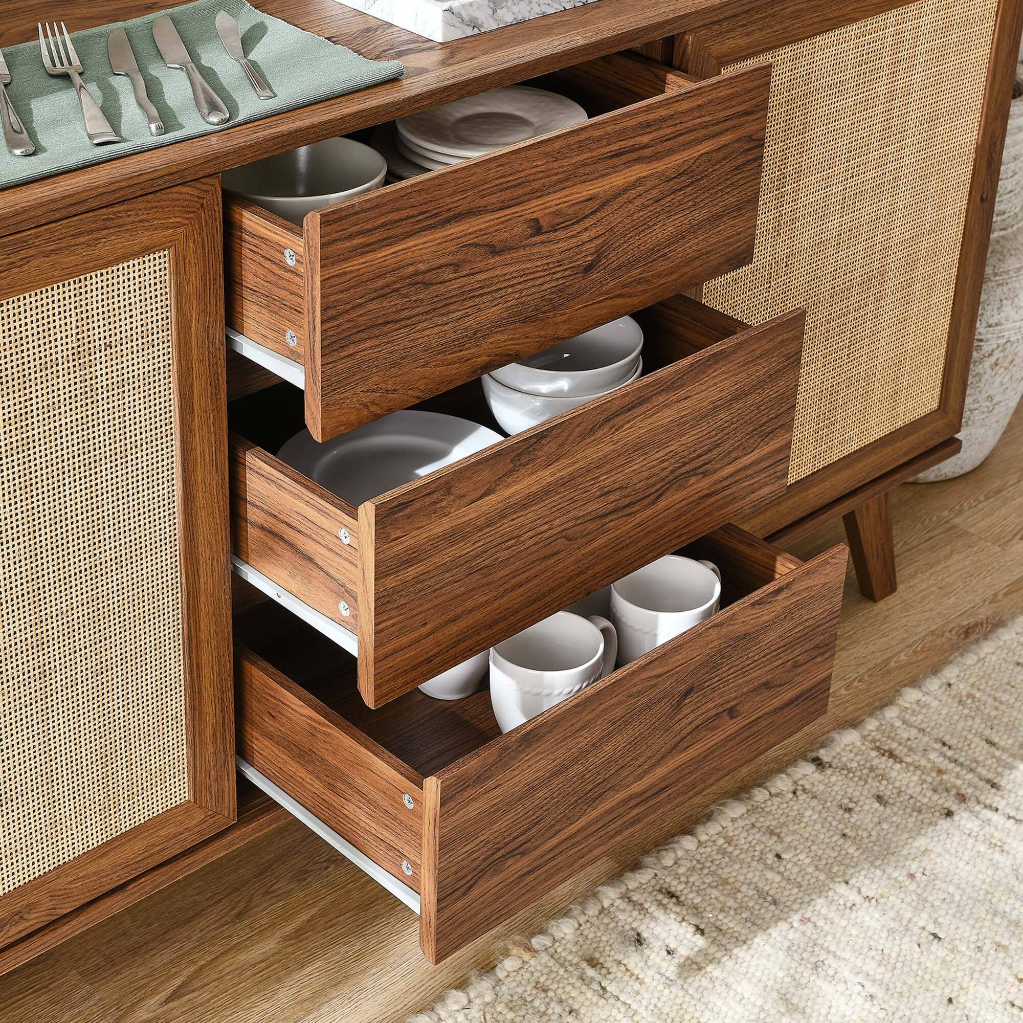 Back. Modway - Soma 59" Sideboard by Modway - Walnut.