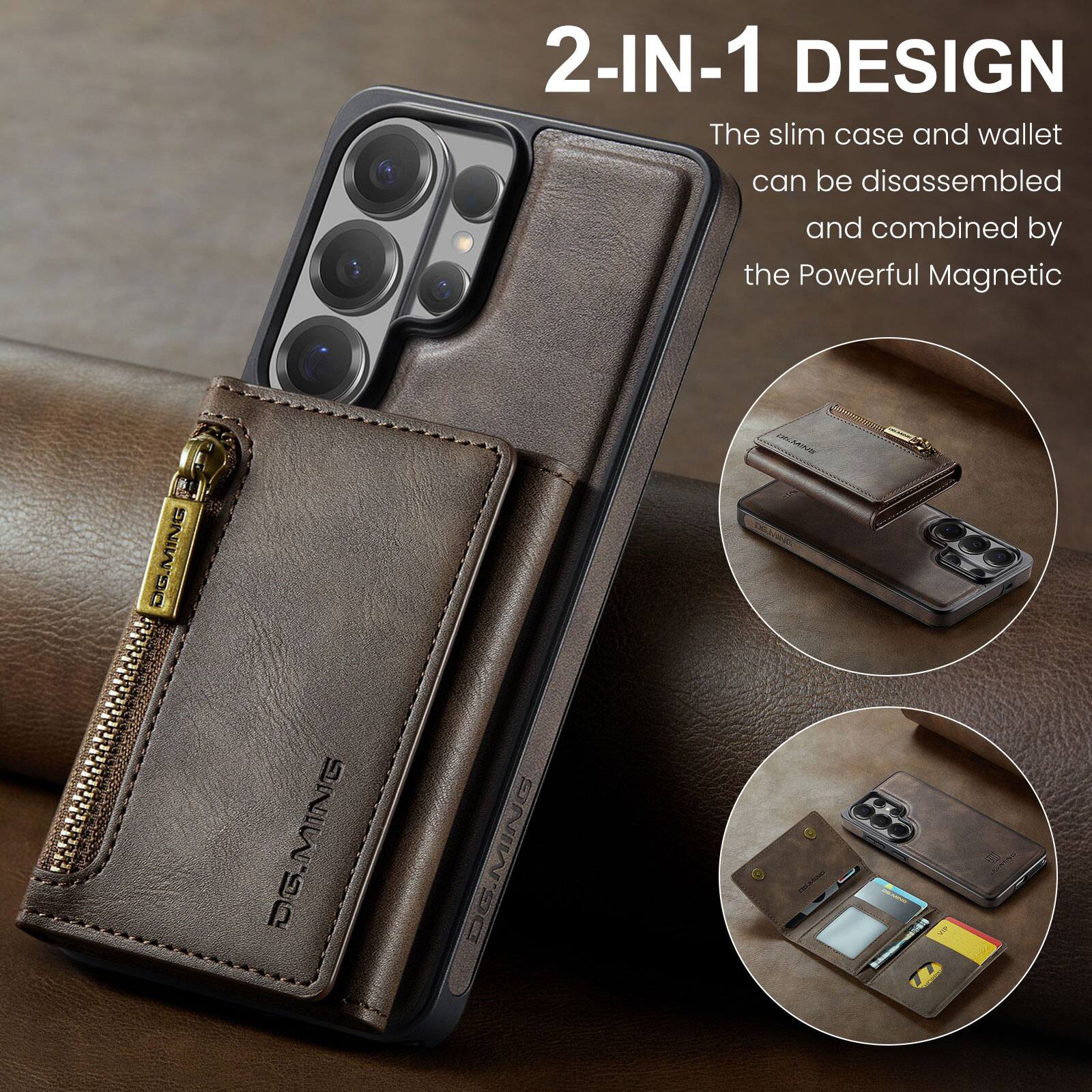 2-IN-1 DESIGN  
The slim case and wallet can be disassembled and combined by the Powerful Magnetic