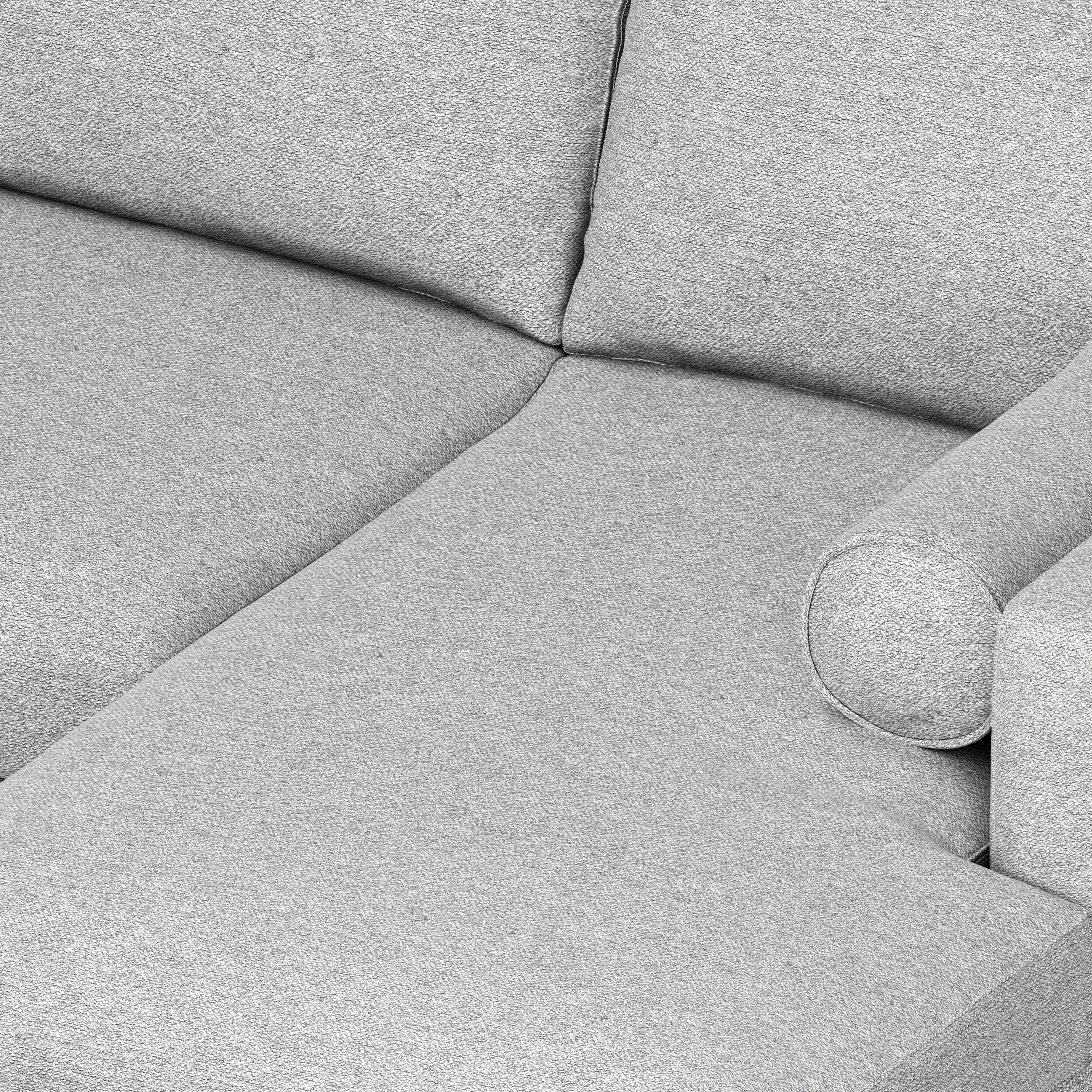 Alt View 3. Simpli Home - Morrison Mid Century Right Sectional 102 inch Wide Sofa Sectional in Mist Grey Tightly Woven Performance Fabric - Mist Grey.