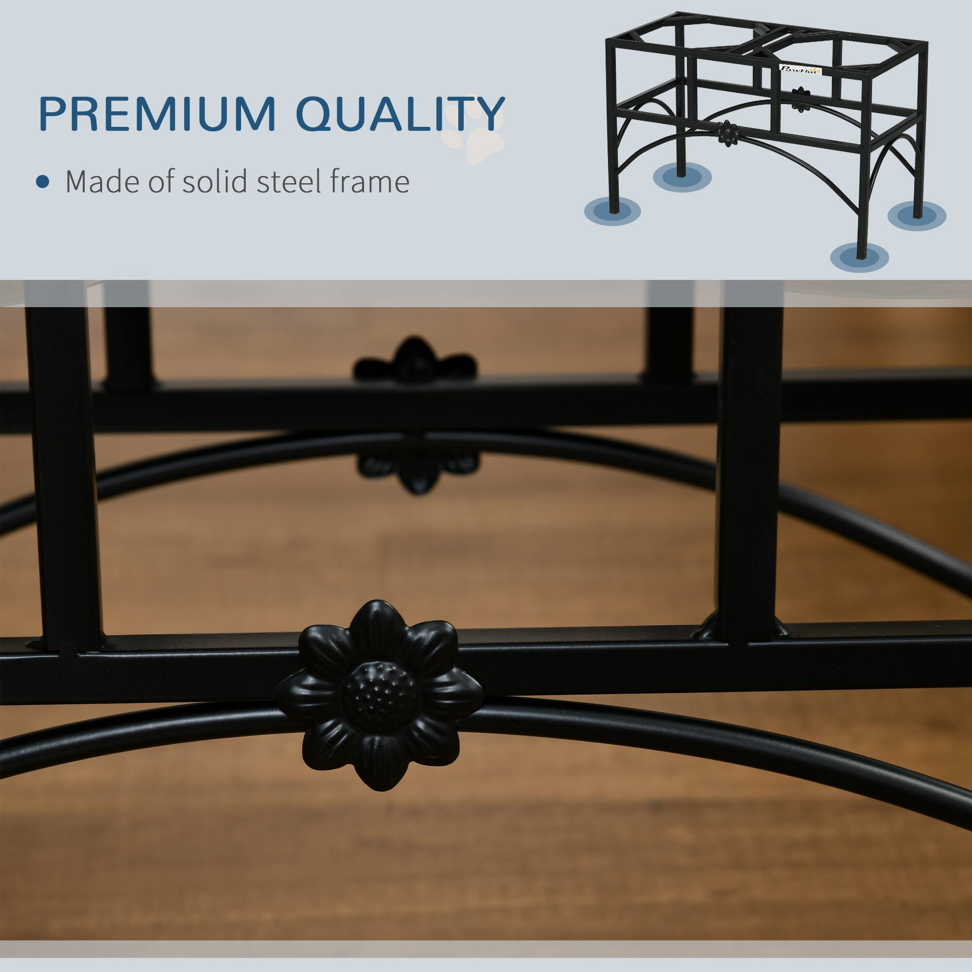 PREMIUM QUALITY  
• Made of solid steel frame