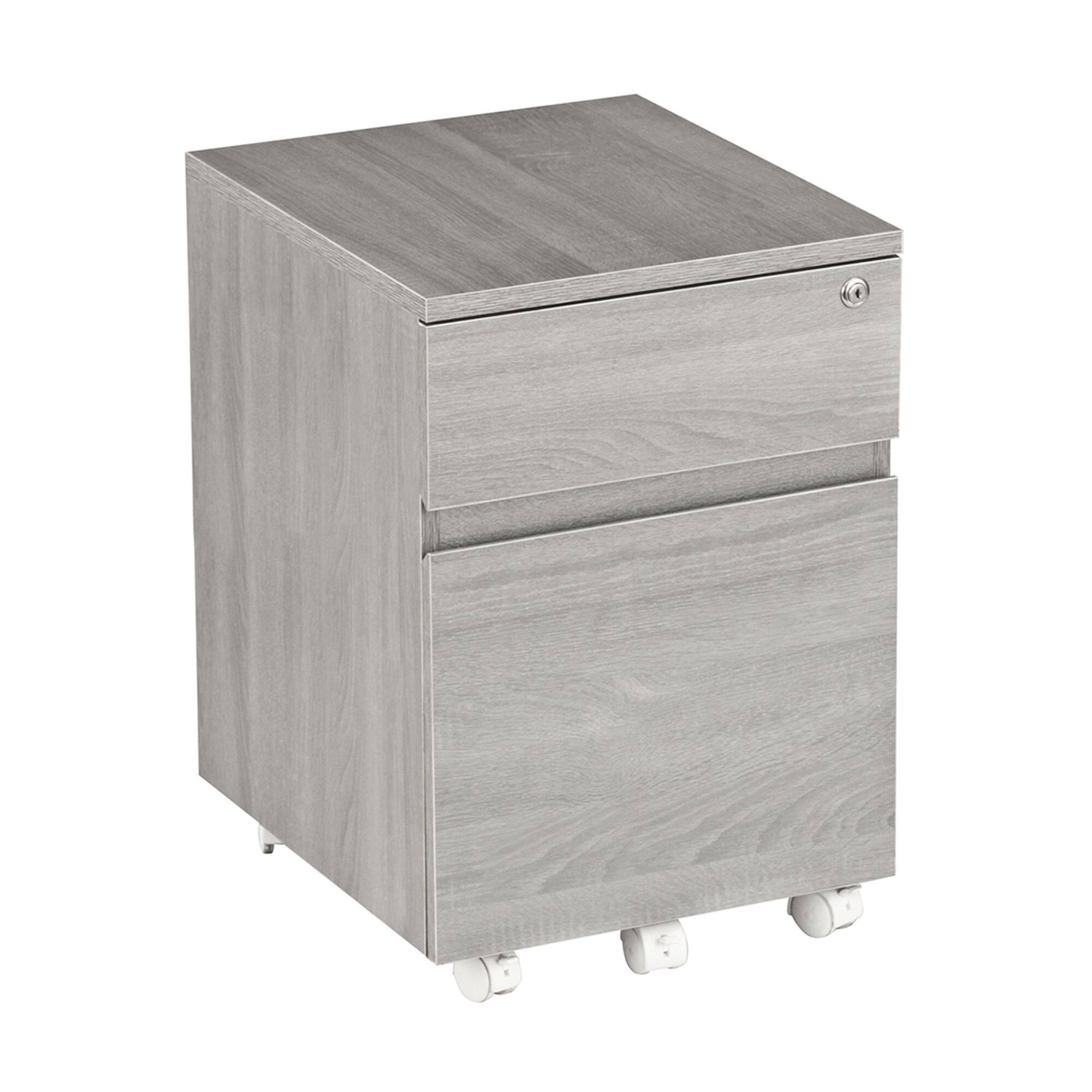 Alt View 1. GOODSILO - Rolling Vertical Filing Cabinet with Lockable Drawers and Storage Space - Gray.