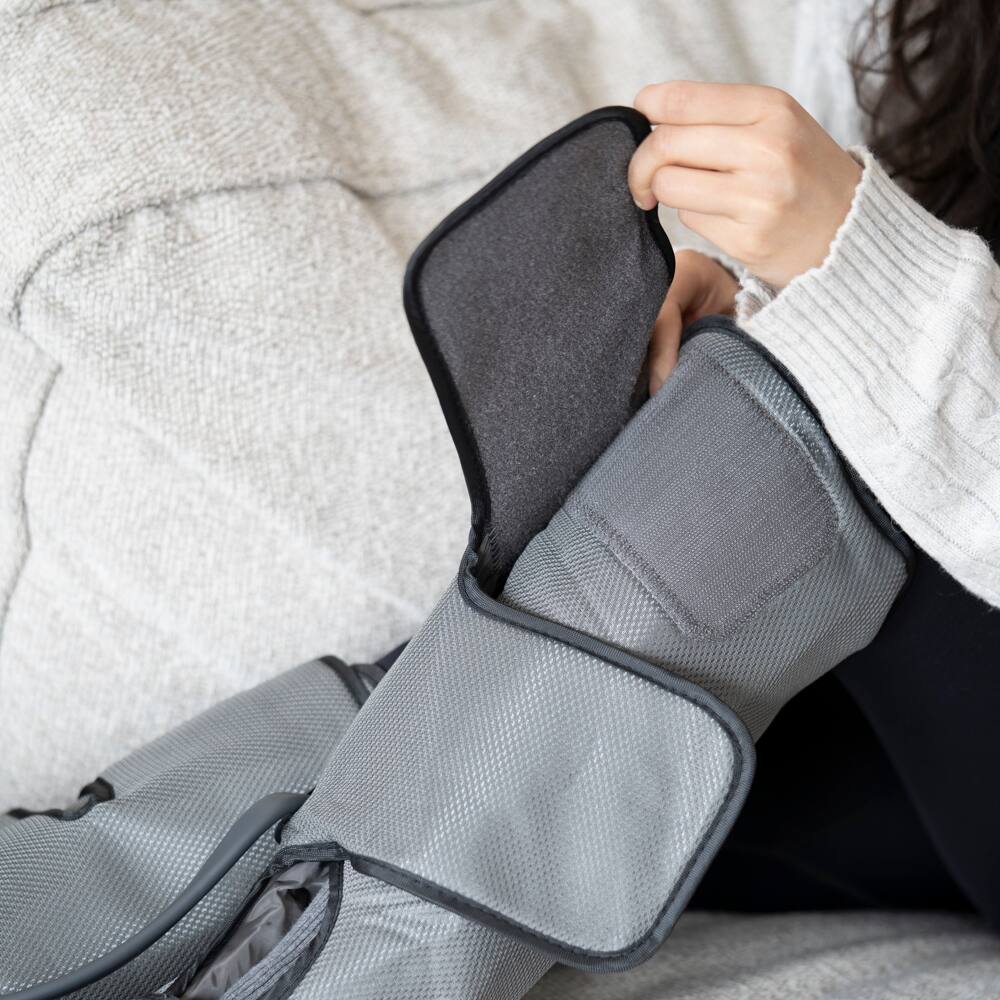 Alt View 3. Nekteck - Leg Massager with Air Compression - Black.