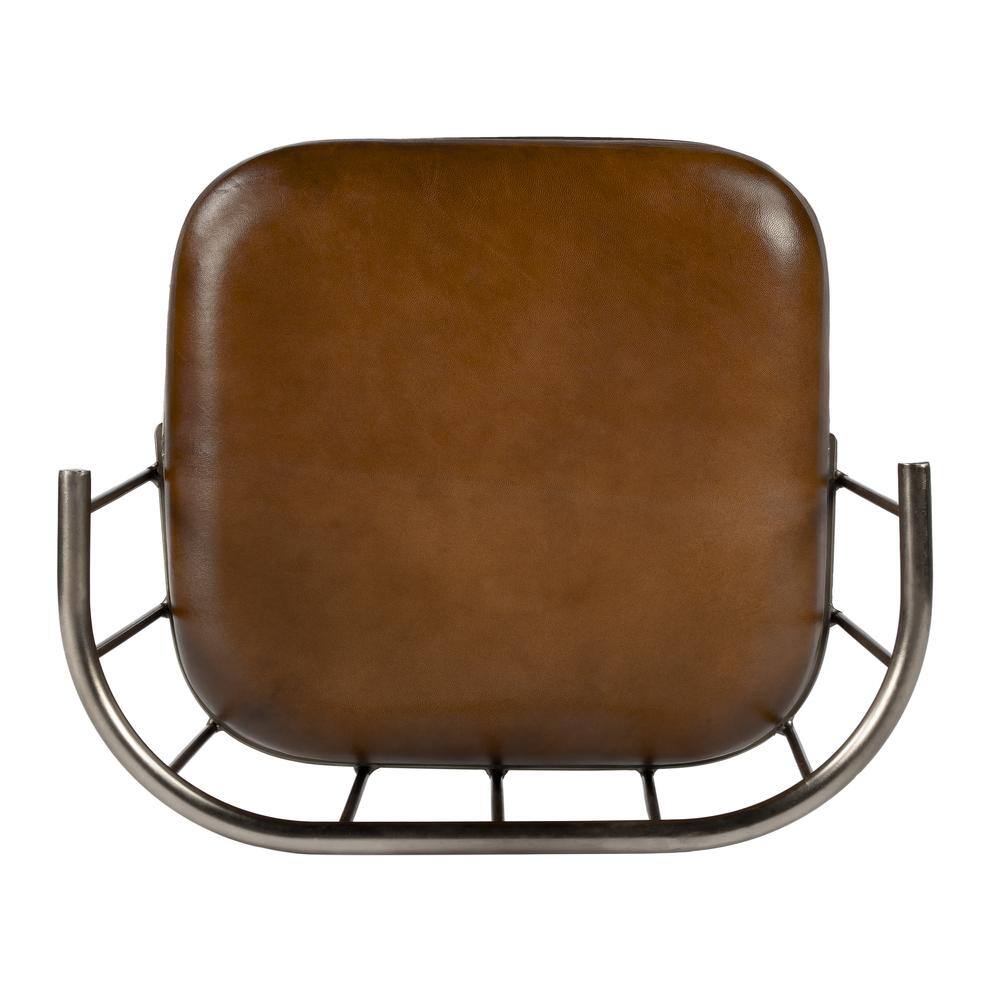 Angle. Butler Specialty - Coriander Iron & Leather 25" Counter Stool - Multi-Color.