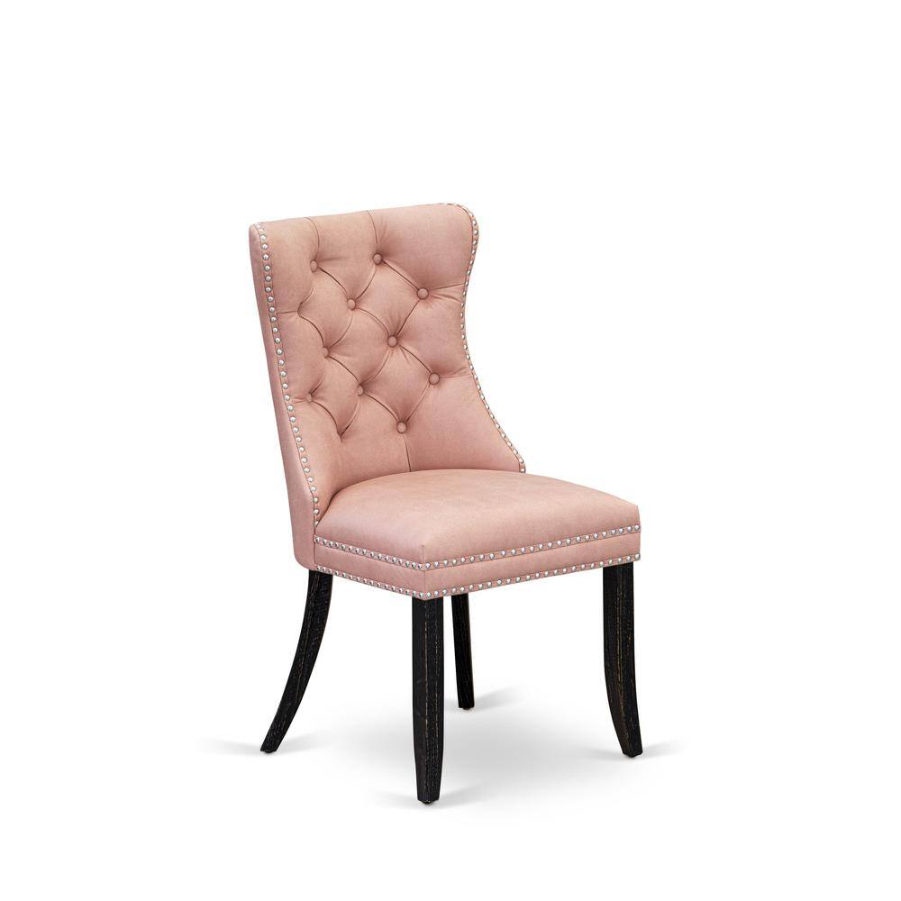 Back. East West Furniture - Parson Dining Chairs - Black.