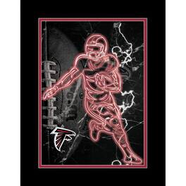 Fan Creations - Atlanta Falcons 12'' x 16'' Framed Neon Player Print - Black