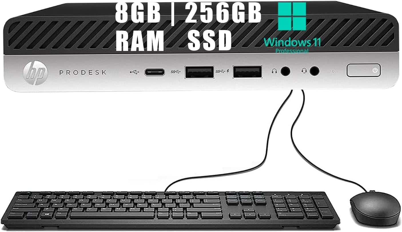 HP Refurbished Excellent ProDesk 600 G4 Mini Desktop PC, Intel