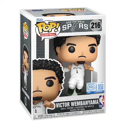 4 NIRA bO FOXL Funko SAN ANTONIO POP! SPURS 216 1 03 BASKETBALL SPURS 1 Funko CCO000000 ME Ooos ORIGINAL Foa EEUTON 8 WEMBANYAMA iP AS VICTOR / FIGURINE EN VINYLE NBA VINYL FIGURE VINIL FIGURA DE ASFIXIA 1 ADVERTENCIA: PELIGRO DE ASFIXIA para menores de 3 años. TOUFFEMENT. Ne convient pas aux enfants de moins de 36 mois. WARNING: CHOKING HAZARD - Small parts. Not for children under 3 years. ATTENTION: DANGER - Petites pièces. Ne convient pas aux enfants de moins de 3 ans.