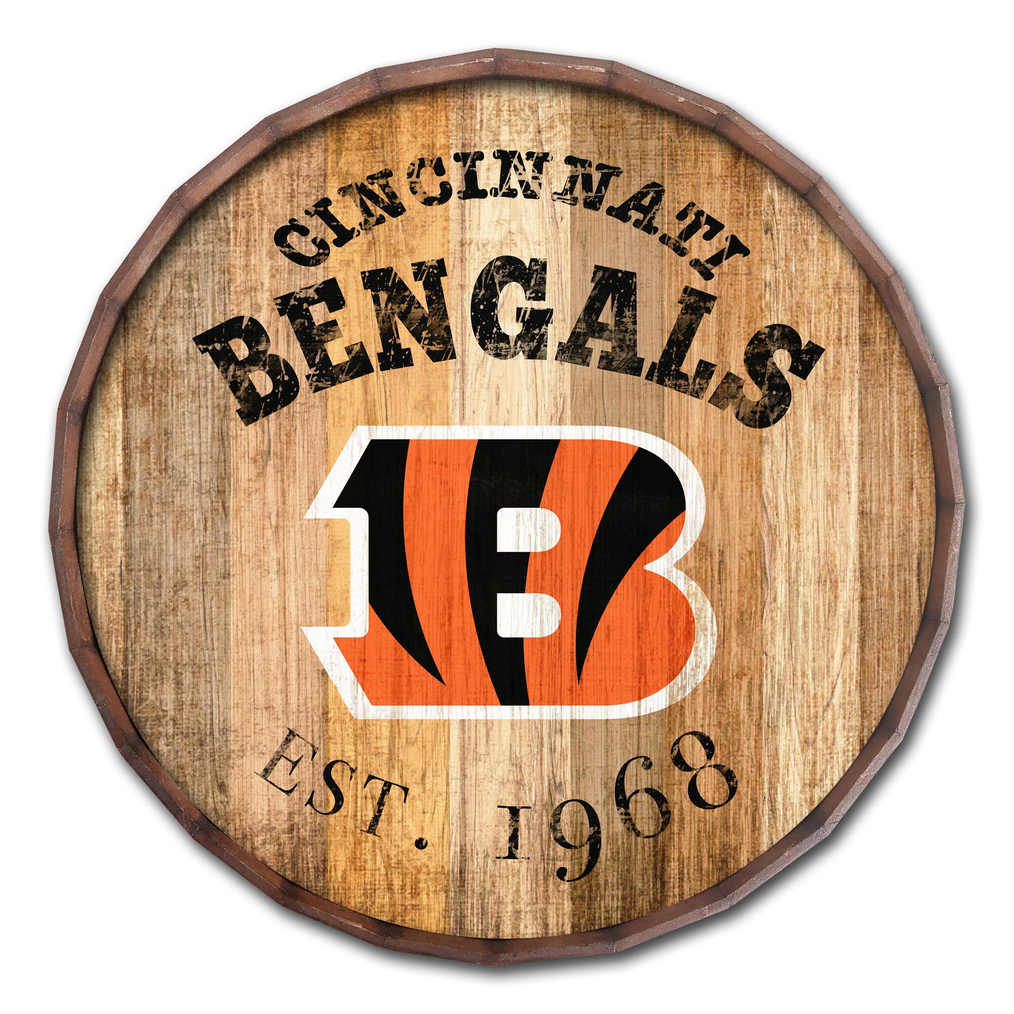 Cincinnati Bengals 24'' Established Date Barrel Top