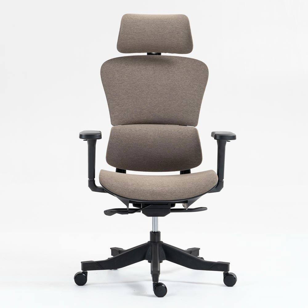 Angle. Kadyn - High Back Mesh Office Chair, 4D Armrests & 120° Recline, Breathable Ergonomic Design, 360° Swivel, Brown - Brown.