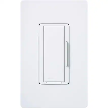 Front. Lutron - Lutron Maestro White 600 W Dual Control Dimmer Switch 1 pk - White.