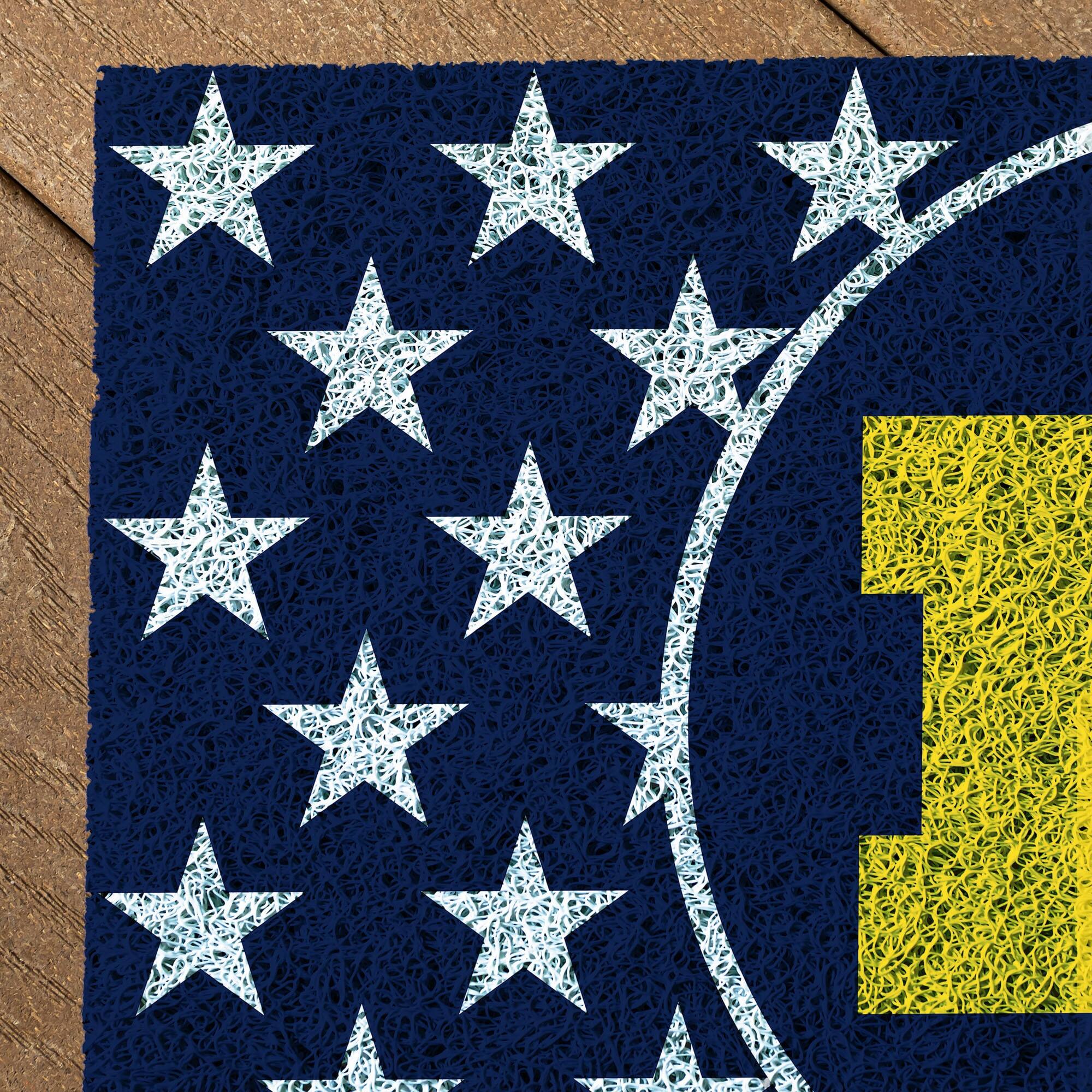 Alt View 2. Evergreen Enterprises - Michigan Wolverines 16" x 28" Stars & Stripes Patriotic Turf Mat - Multicolor.
