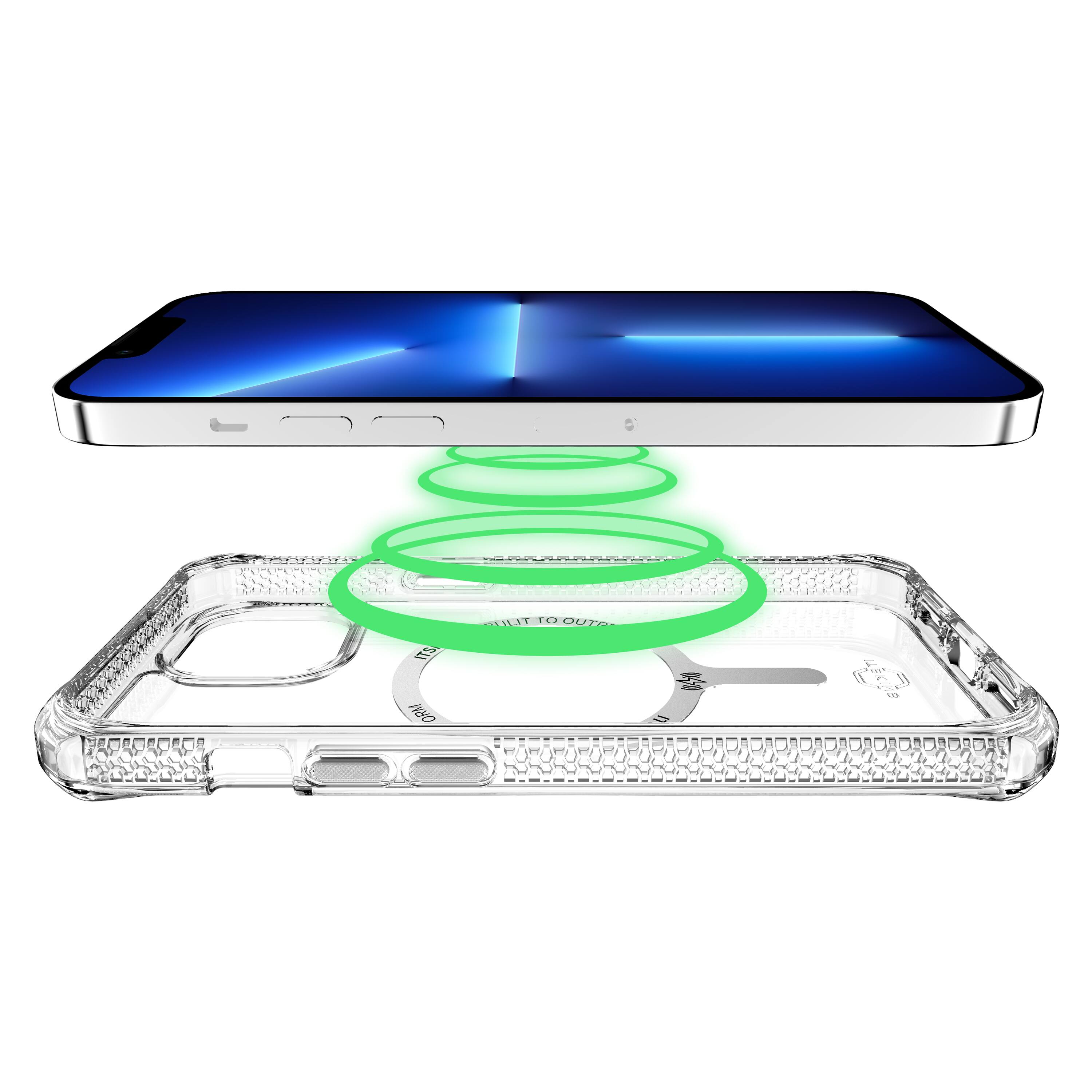 Alt View 1. Itskins - Hybrid R Clear MagSafe Case for Apple iPhone 14 Plus.