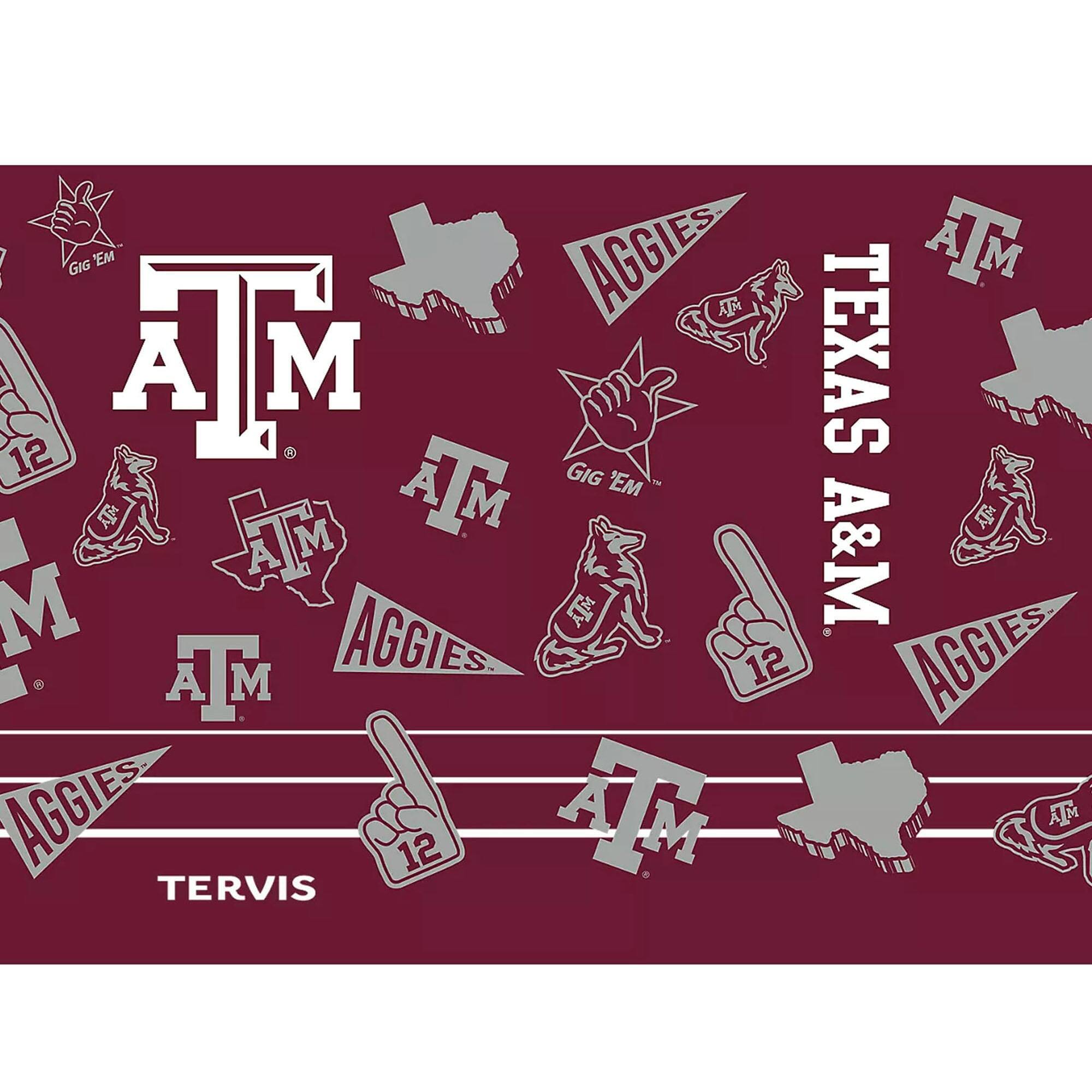 A&M  
AGGIES  
TEXAS A&M  
GIG 'EM  
12  
TERVIS