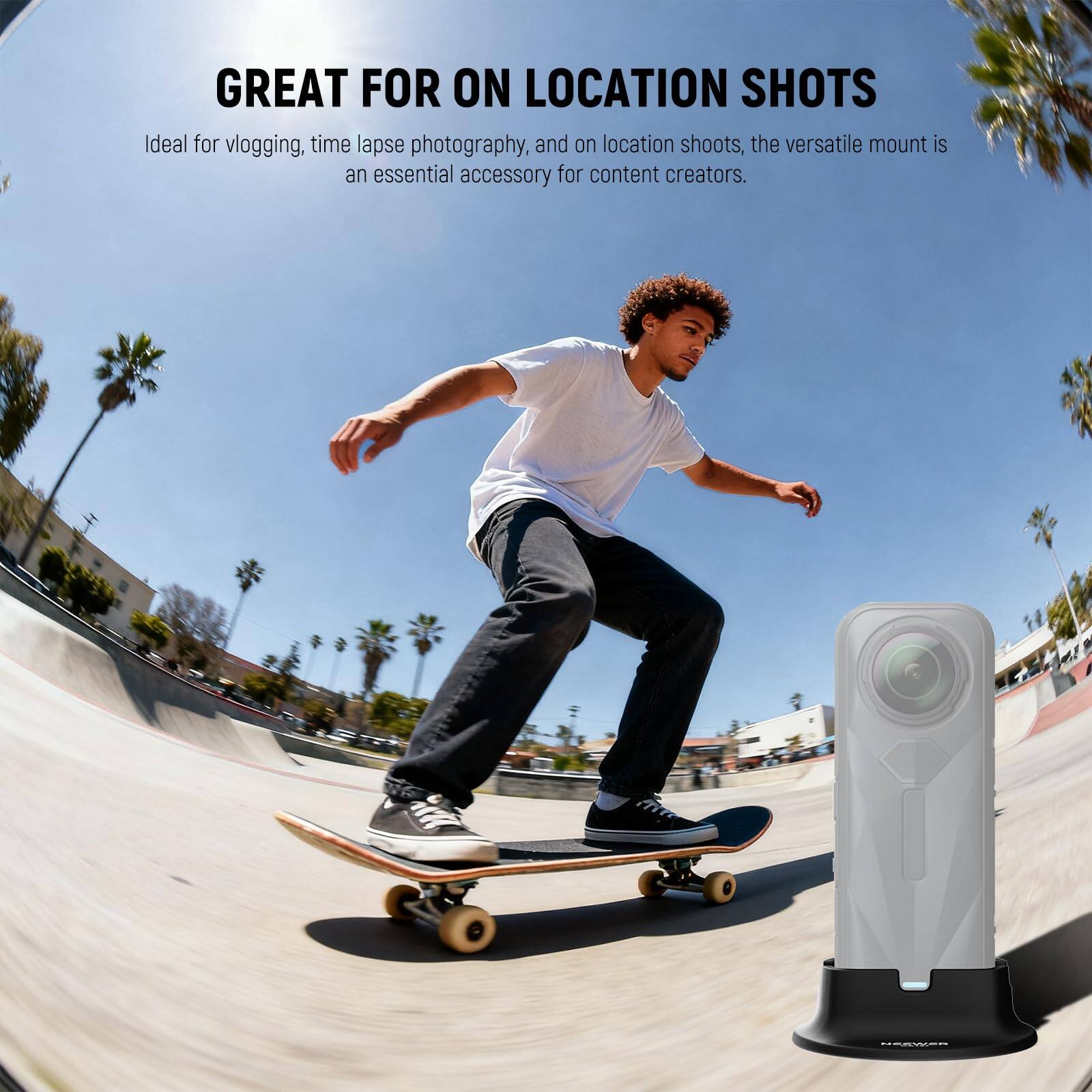 GREAT FOR ON LOCATION SHOTS

Ideal for vlogging, time lapse photography, and on location shoots, the versatile mount is an essential accessory for content creators.