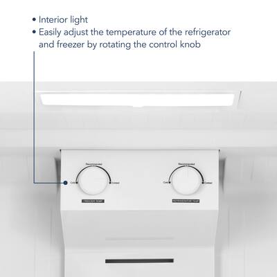 Insignia™ - 18 Cu. Ft. Top-Freezer Refrigerator with Handles - White