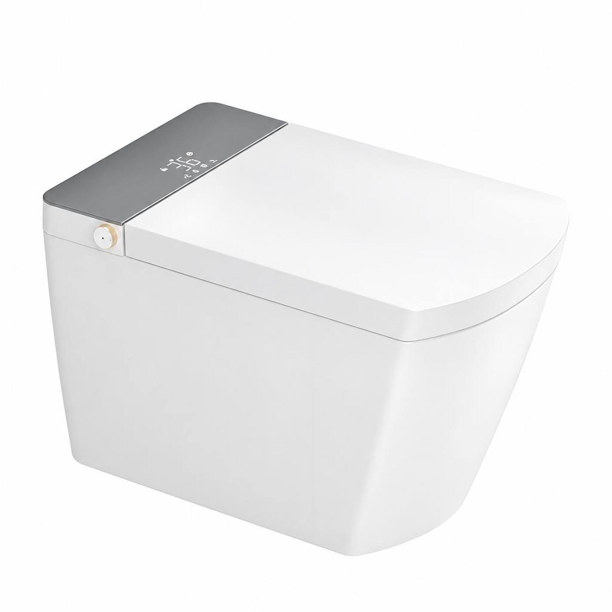 RYHNUYNE Modern Integrated Smart Toilet, Auto Open and Close Lid Heated ...