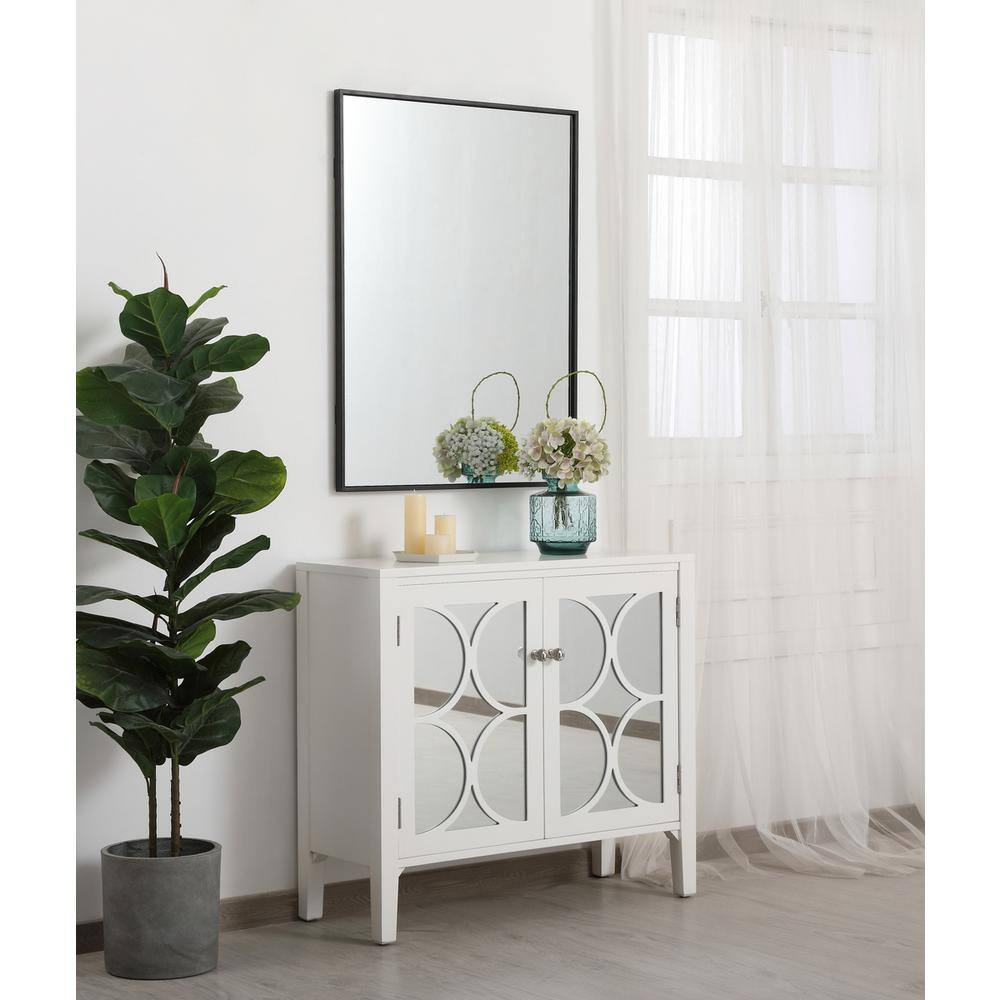 Alt View 9. Elegant Decor - Metal frame rectangle mirror 27 inch in Black - Black.