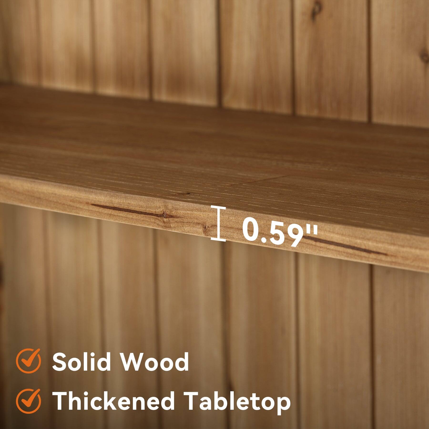 Tribesigns Solid Wood Bookshelf with Storage Shelves and Slatted Design ...