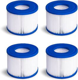 HQRP - 4pcs Type VI Hot Tub Spa Filter Replacement for Lay-Z-Spa, Coleman SaluSpa 90352E 58323 90427E Pool Pump Filters