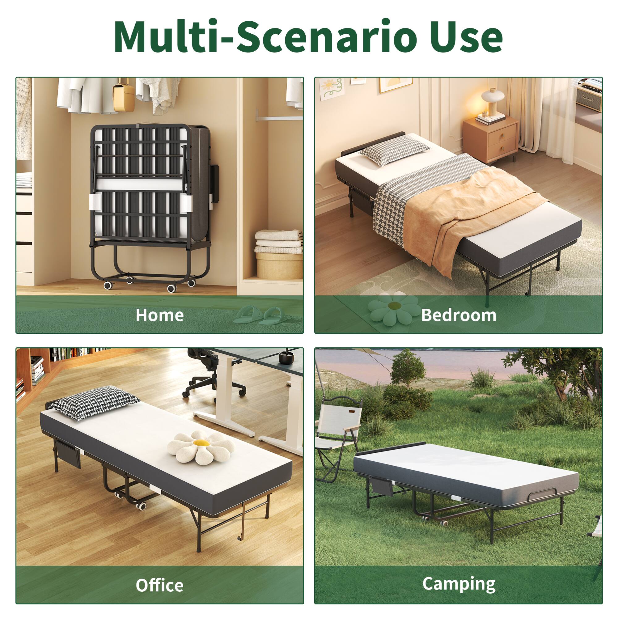 Multi-Scenario Use

Home  
Bedroom  
Office  
Camping