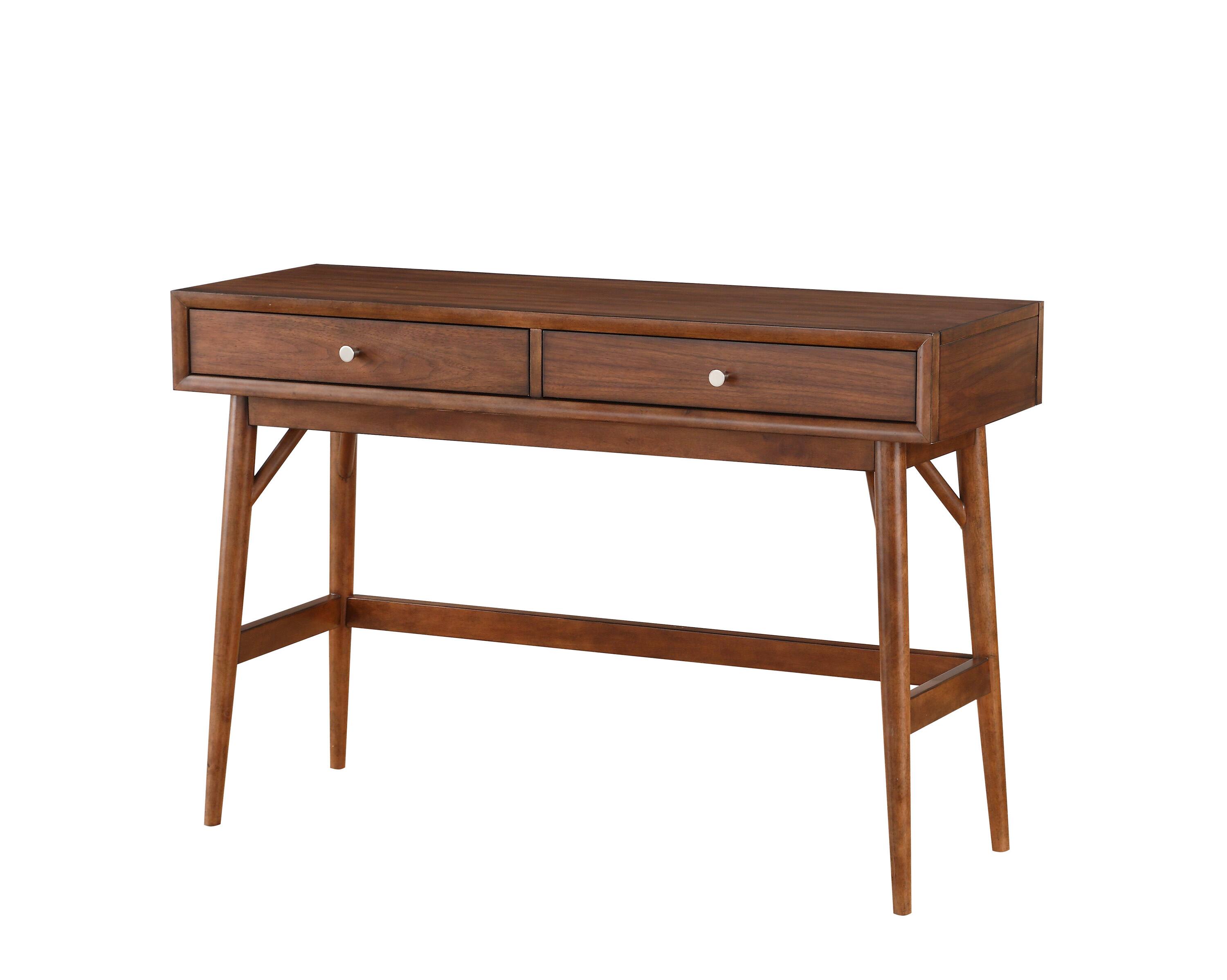 Front. TinyHomie - Sofa Table with Drawers Brown Finish Living Room Furniture 1pc - Brown.