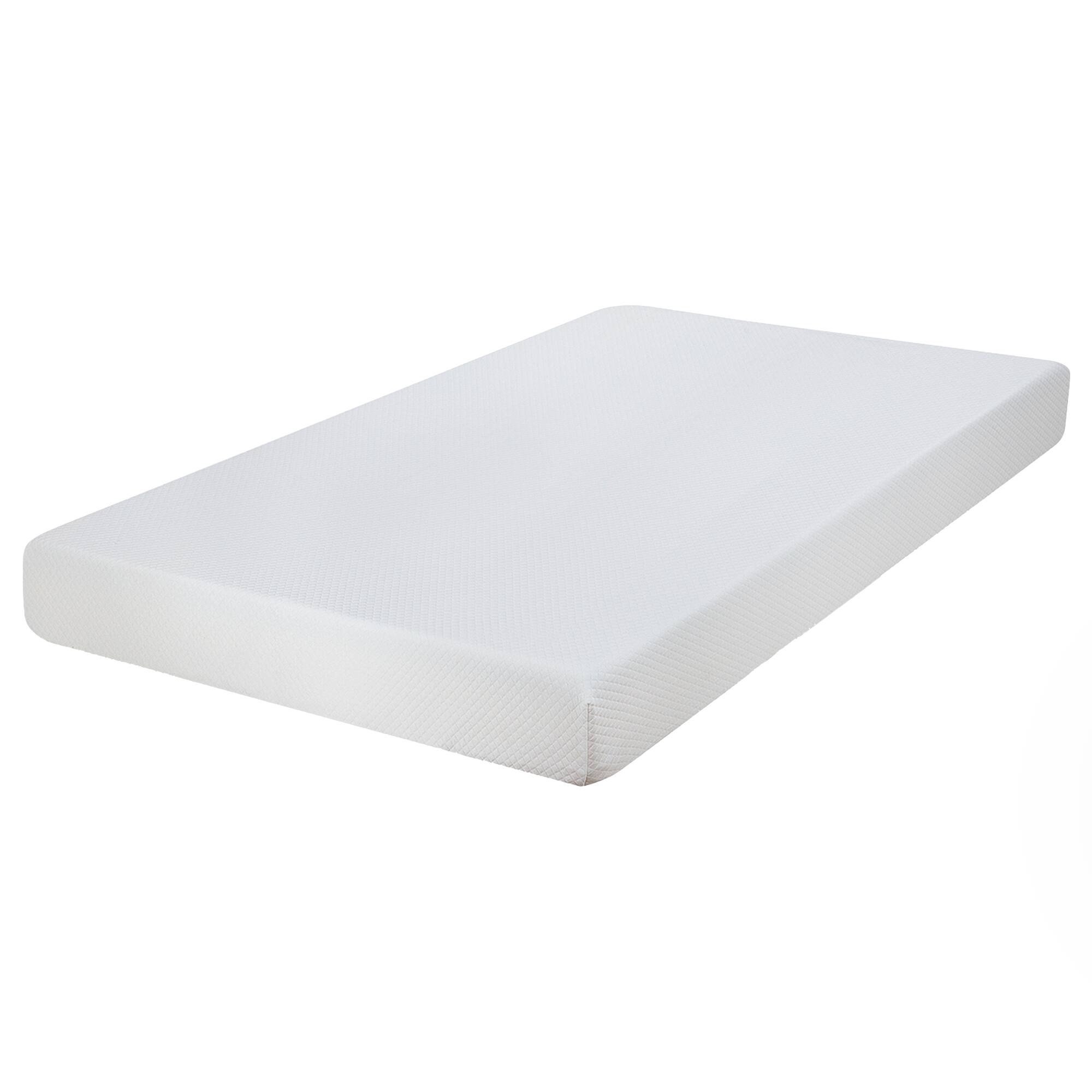 Left. Vaczon - 8" E King Memory Foam Mattress, Cooling Gel Layer and Breathable Fabric Cover, Certi-Safe Roll-in-a-Box - White.
