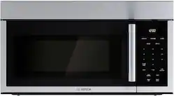 Bosch - 300 Series 1.7 Cu. Ft. Over-the-Range Microwave with Sensor Cooking and Multi-Speed 300 CFM Vent - Stainless Steel - Front_Zoom