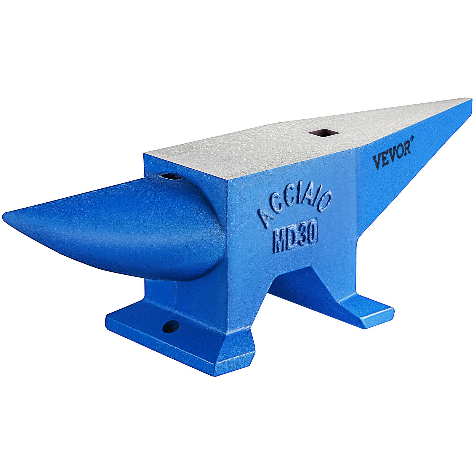 VEVOR - Pro Horn Anvil , 30KG/66.1LBS Weight Steel Anvil Blacksmith Blacksmith Anvil, Portable Rugged Cast Iron Anvil Blacksmith - Blue