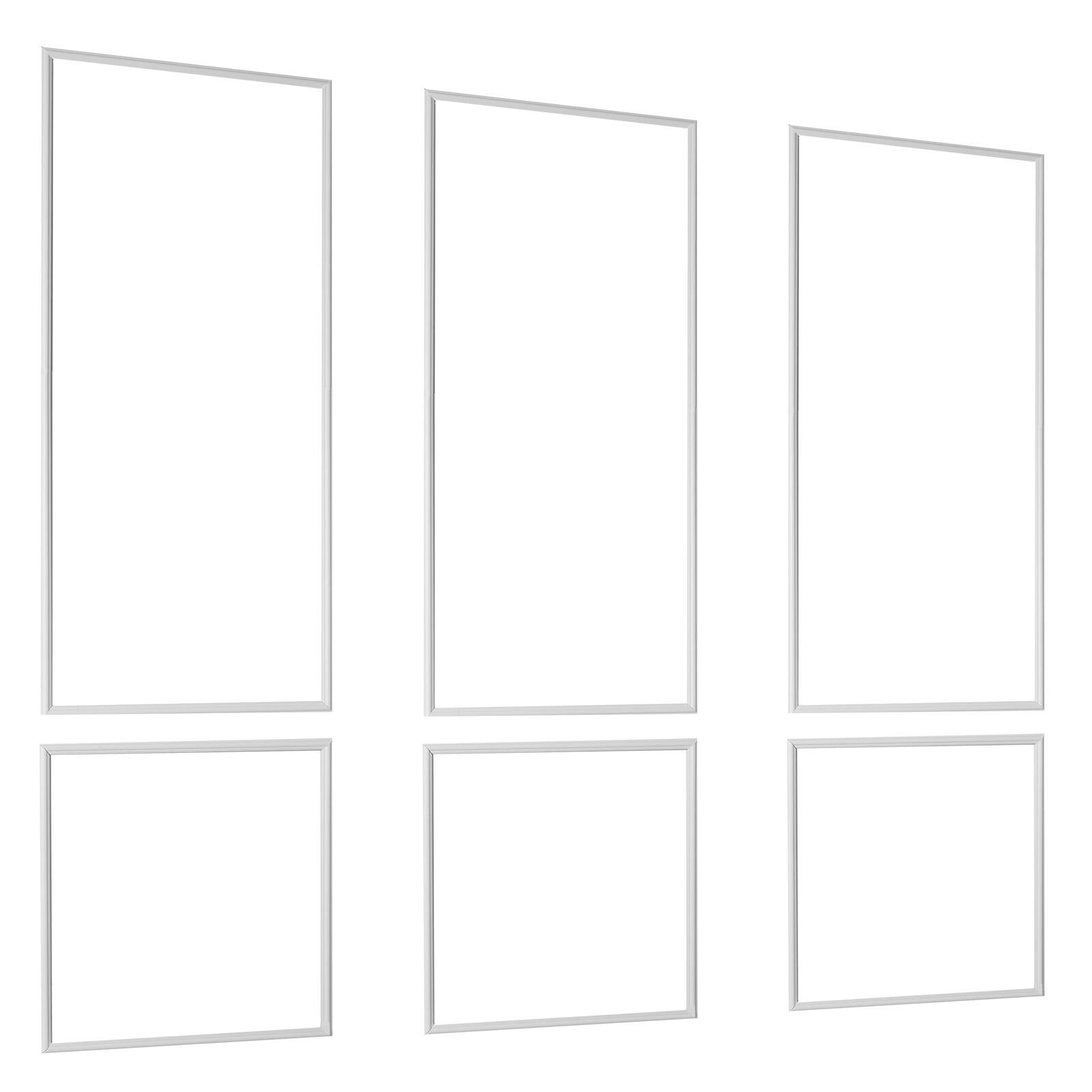 Alt View 5. VEVOR - Wall Molding 3 Pack, Wainscoting Panels Kit, Lightweight Paintable Polystyrene, Easy to Install, Waterproof Accent Wall - White.