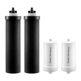 VEVOR - Water Filters Replacement, Purification Elements, Replacement Filters, Gravity Water Filter System - Black and White
