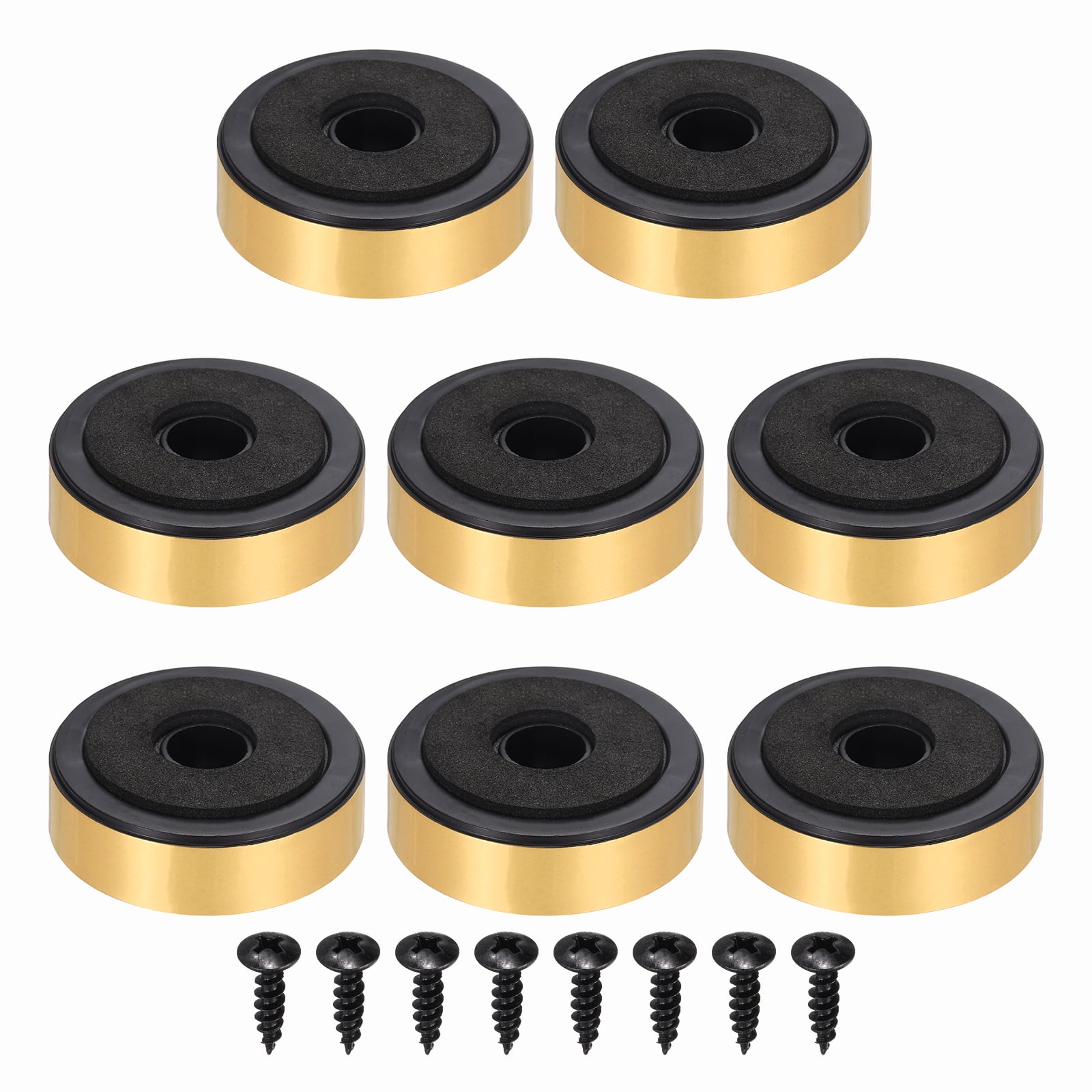 Unique Bargains - 8pcs Speaker Isolation Feet, 48x15mm Plastic Foam Shock Absorption Pad Anti Vibration for Amplifier HiFi - Gold price history on PriceWatchPro