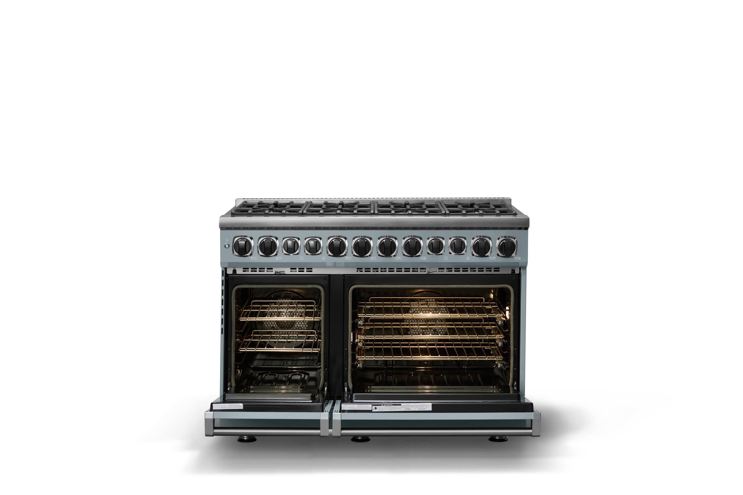 Alt View 2. Viking - 48"W. 7.3 Cu. Ft. 7Series Self-Clean Dual Fuel 8 Burner Range-November Sky - November Sky.